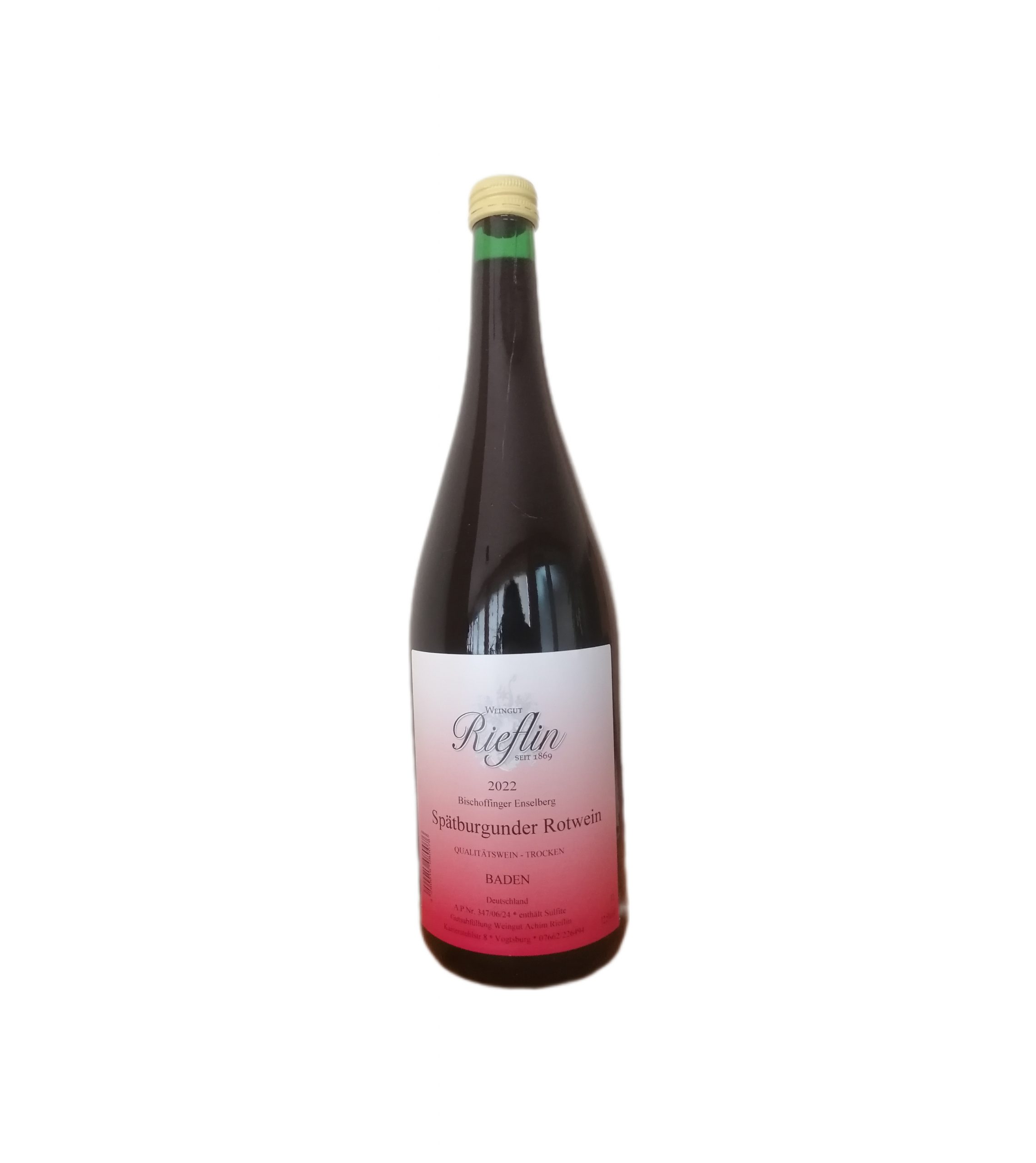 <b>2022er Spätburgunder Rotwein</b><br><b>Qualitätswein trocken</b>